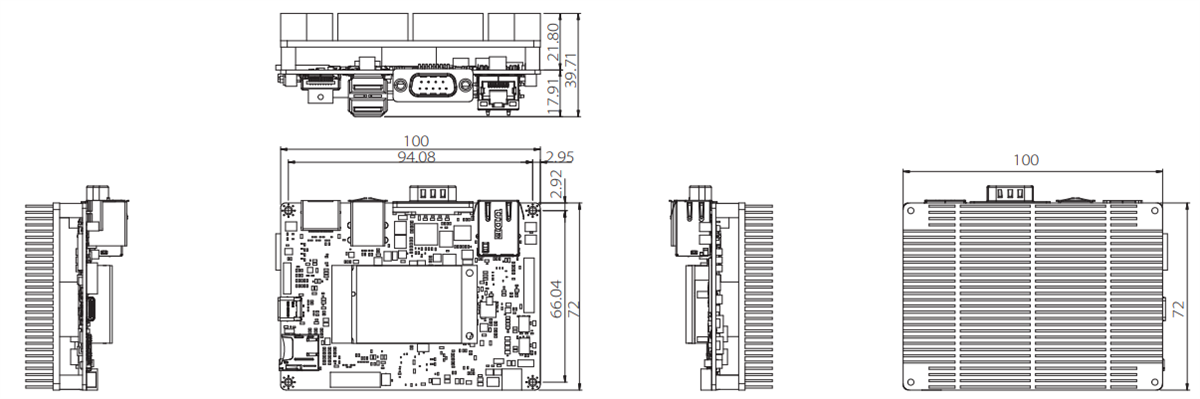 Mechanical Drawing - IEI Technology HYPER-RK39 Pico-ITX Single Board Computer